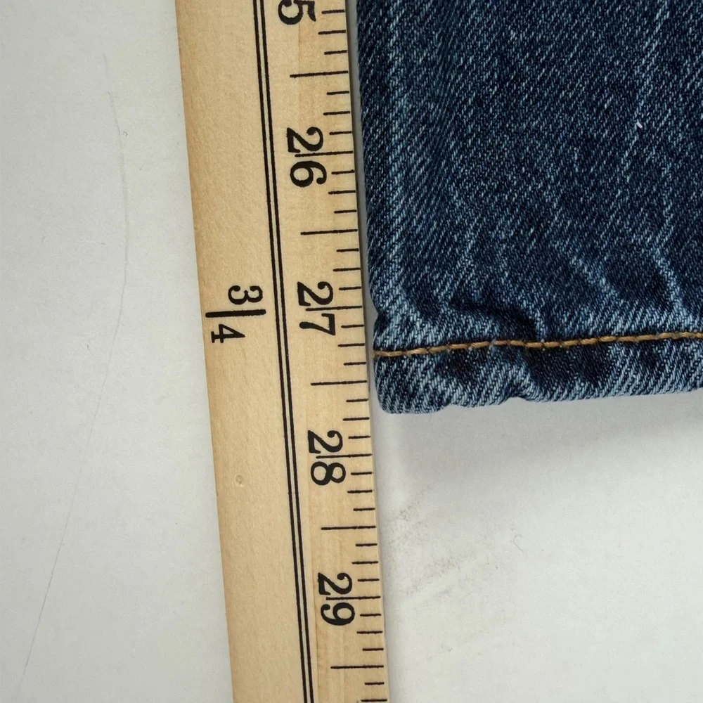 Old Navy Retro Y2K 90s Indigo Blue Denim Ankle Length Overalls Size 6 - Picture 11 of 14